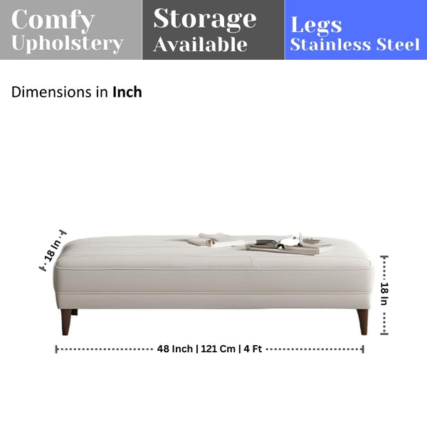 Vintage Wooden Bench with Cushions - Ottoman - CRUZ INTERNATIONAL - Furniture Store