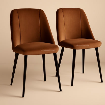Premium Velvet Dining Chair for Home & Office (Pack of 2)