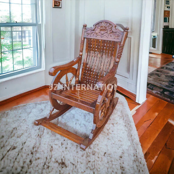 Cozy Sheesham Rocking Chair - Rocking Chairs - CRUZ INTERNATIONAL - Furniture Store
