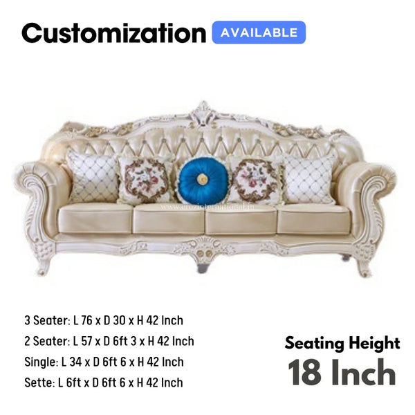 Maharaja Carved Sofa Set - Bed - CRUZ INTERNATIONAL - Furniture Store