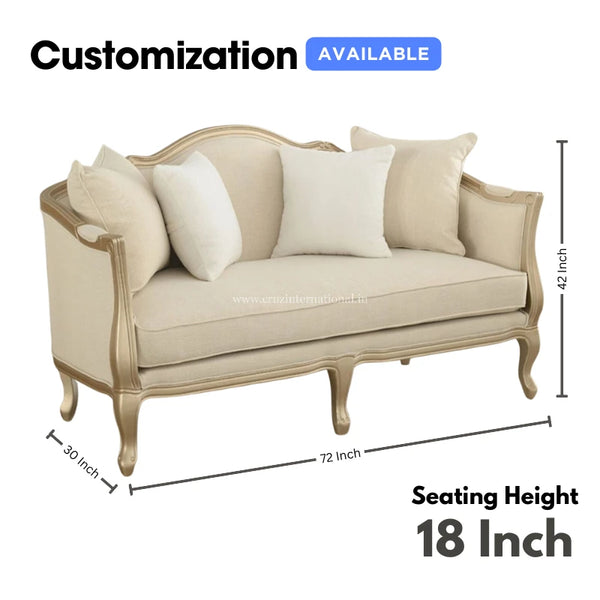 Maharaja Simple Carved Sofa Set (3+2+1) - Bed - CRUZ INTERNATIONAL - Furniture Store