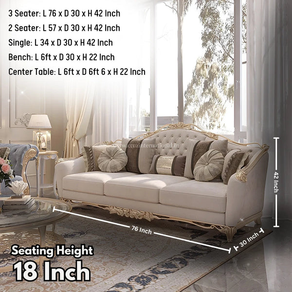 Maharaja Wonderfull Design Sofa Set - Sofa - CRUZ INTERNATIONAL - Furniture Store