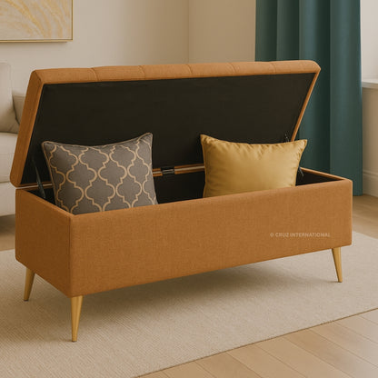 Premium Bench & Ottoman | Solid Wood