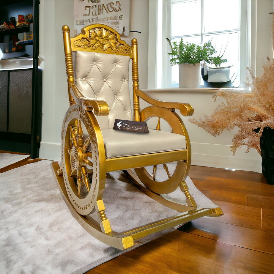 Premium Isabella Rocking Chair | Golden
