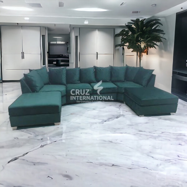 Classic U-Shape Plain Sofa Set (7 Seater) - Sofa - CRUZ INTERNATIONAL - Furniture Store