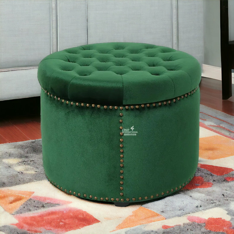 Solid Bliss Circle Pouf