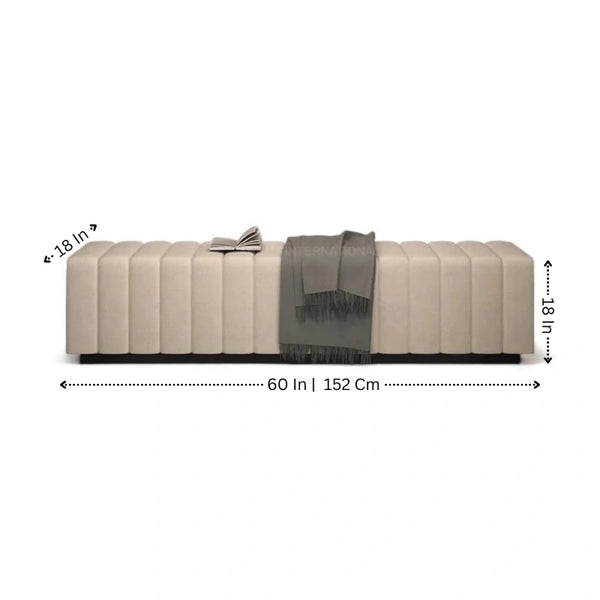 Modern Look Cute Fabric Ottoman Bench - Table - CRUZ INTERNATIONAL - Furniture Store