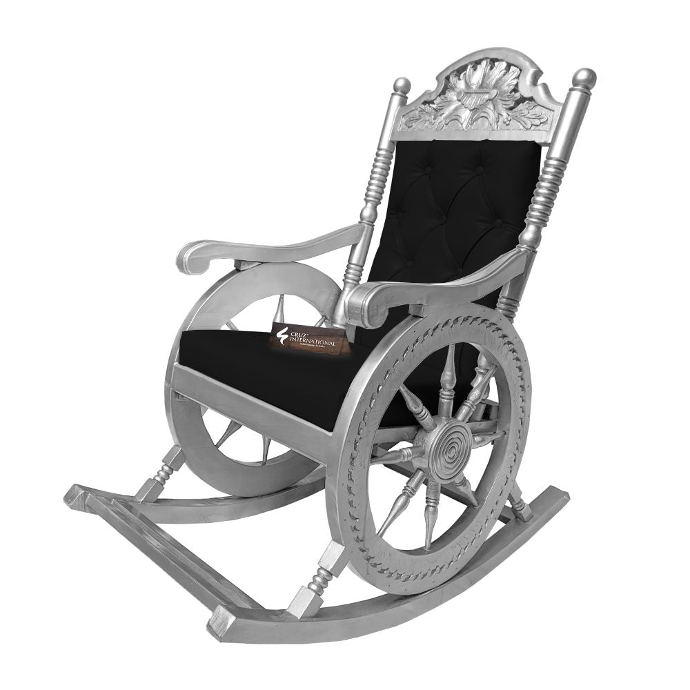 Premium Esmeralda Rocking Chair | Silver | 8 Colours Available CRUZ INTERNATIONAL