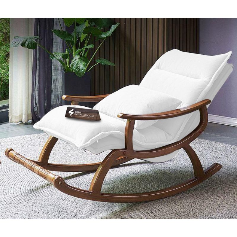 Premium Fiske Comfort Rocking Chair | Rosewood | 11 Colours Available CRUZ INTERNATIONAL