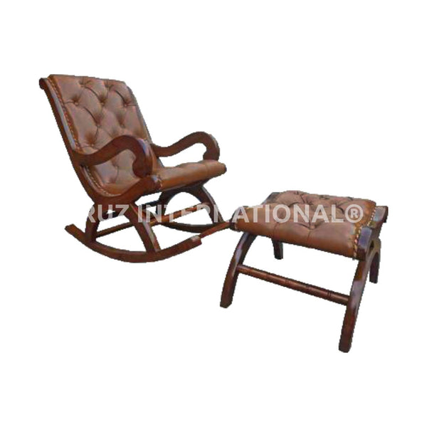 Shahi Mathea Rocking Chair+Footrest | Rosewood | 10 Colours Available CRUZ INTERNATIONAL