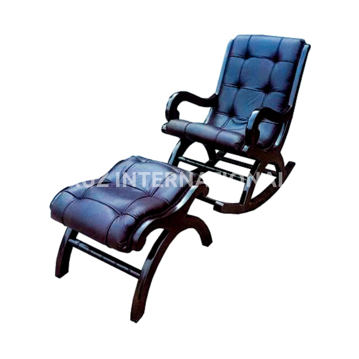 Shahi Mathea Rocking Chair+Footrest | Rosewood | 10 Colours Available CRUZ INTERNATIONAL