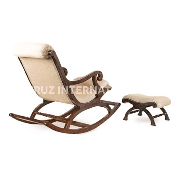 Shahi Mathea Rocking Chair+Footrest | Rosewood | 10 Colours Available CRUZ INTERNATIONAL