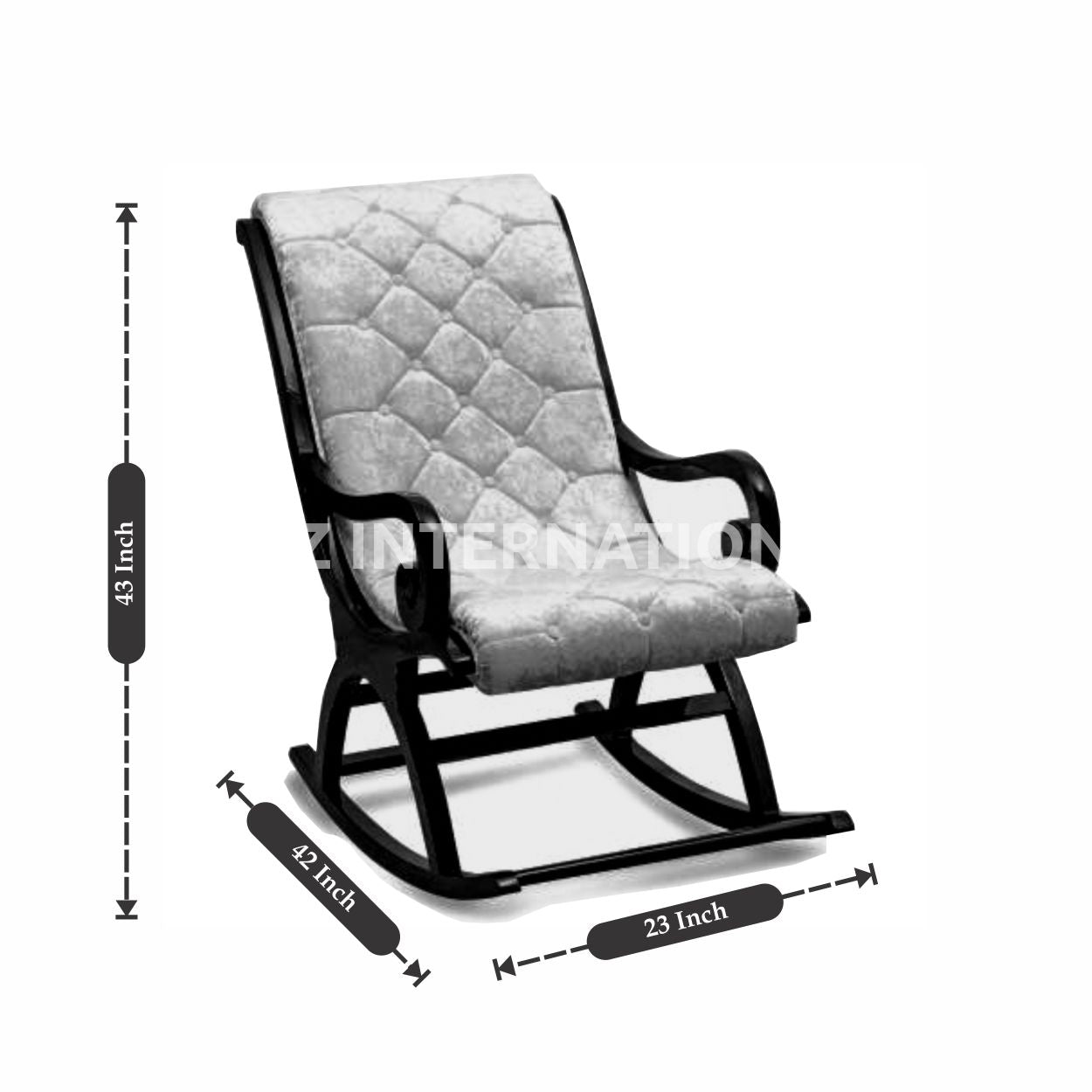 Shahi Lilli Rocking Chair | Solid wood | 4 Colours Available CRUZ INTERNATIONAL