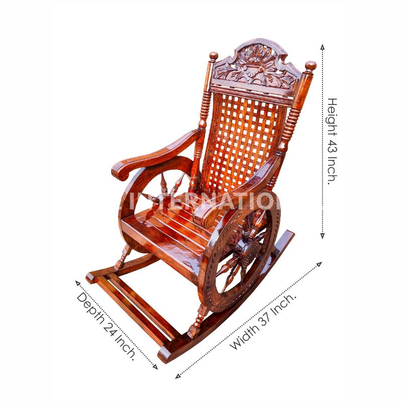 Evergreen Dagny Rocking Chair | Rosewood CRUZ INTERNATIONAL