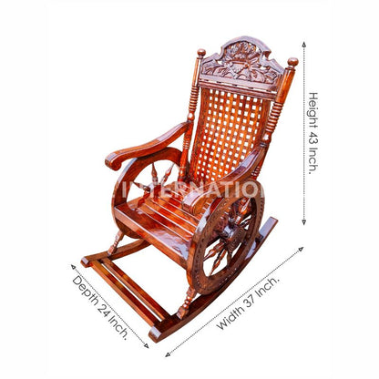Evergreen Dagny Rocking Chair | Rosewood CRUZ INTERNATIONAL