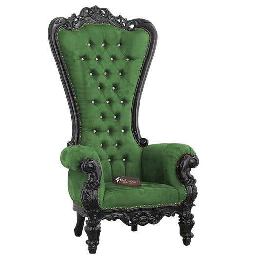 Maharaja Halvar Chair | Solid wood | Velvet CRUZ INTERNATIONAL