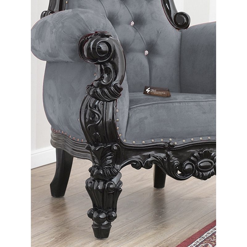 Maharaja Branka Chair | Solid wood | Velvet CRUZ INTERNATIONAL