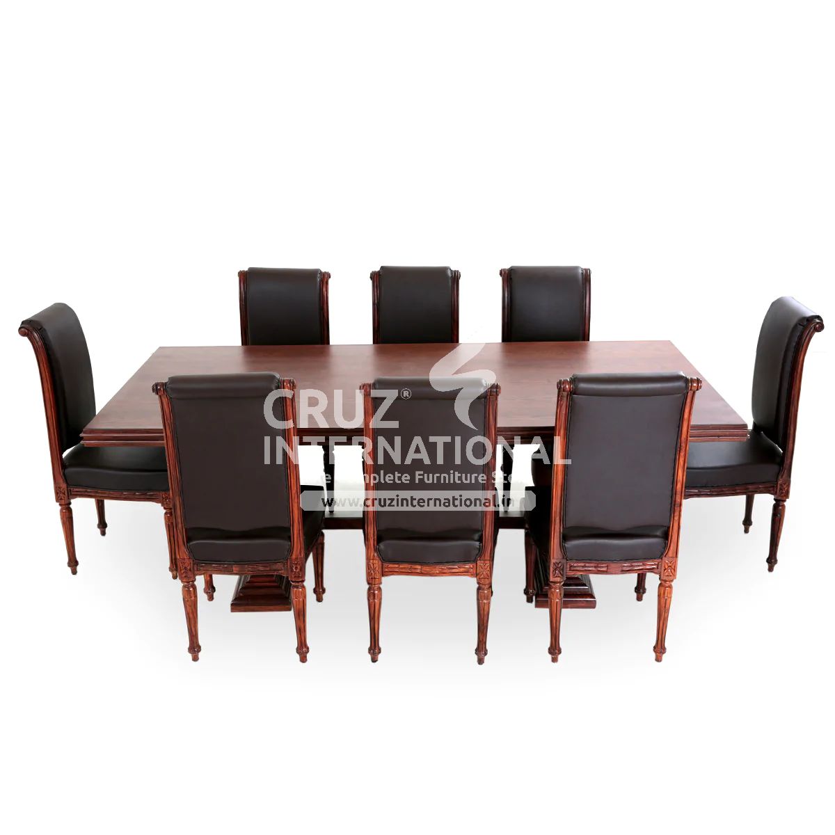 Classic James Benito Wooden Dinning Table | 8 Chairs + 1 Table CRUZ INTERNATIONAL