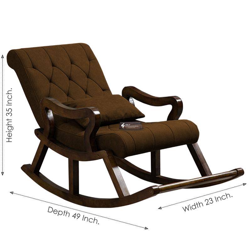 Premium Home Fernando Rocking Chair | Rosewood | 10 Colours Available CRUZ INTERNATIONAL