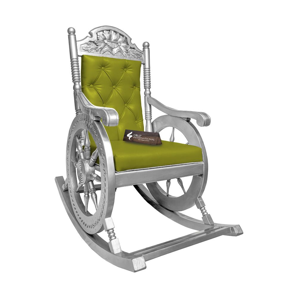 Premium Esmeralda Rocking Chair | Silver | 8 Colours Available CRUZ INTERNATIONAL