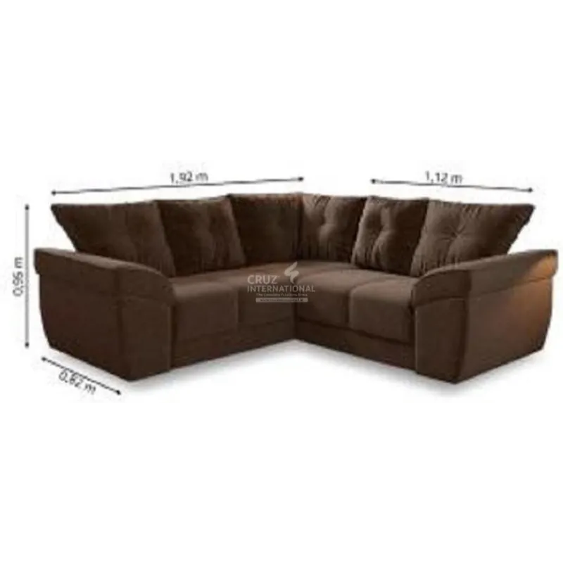 CRUZ Round Sofa: Comfortable and Stylish 5-Seater Solid Wood Design CRUZ INTERNATIONAL