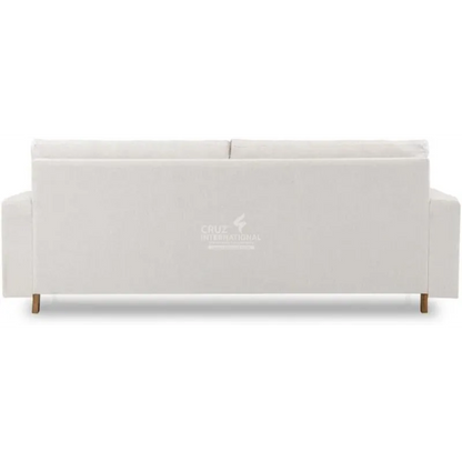 Woodland 3-Seater Solid Wood Sofa in Cream CRUZ INTERNATIONAL