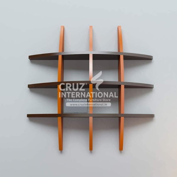 Modern Wooden Wall Rack Shelves CRUZ INTERNATIONAL