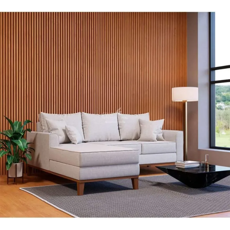 CRUZ L-Shape Sofa 5-Seater Solid Wood CRUZ INTERNATIONAL