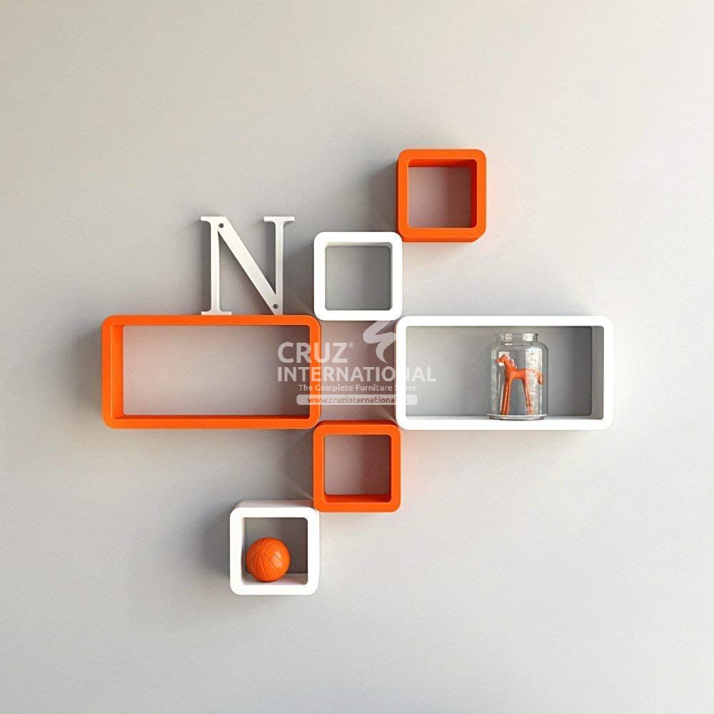Artwork Wooden Wall Rack Shelves CRUZ INTERNATIONAL