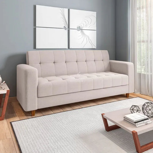 Classic 3-Seater Solid Wood Sofa for Timeless Comfort CRUZ INTERNATIONAL