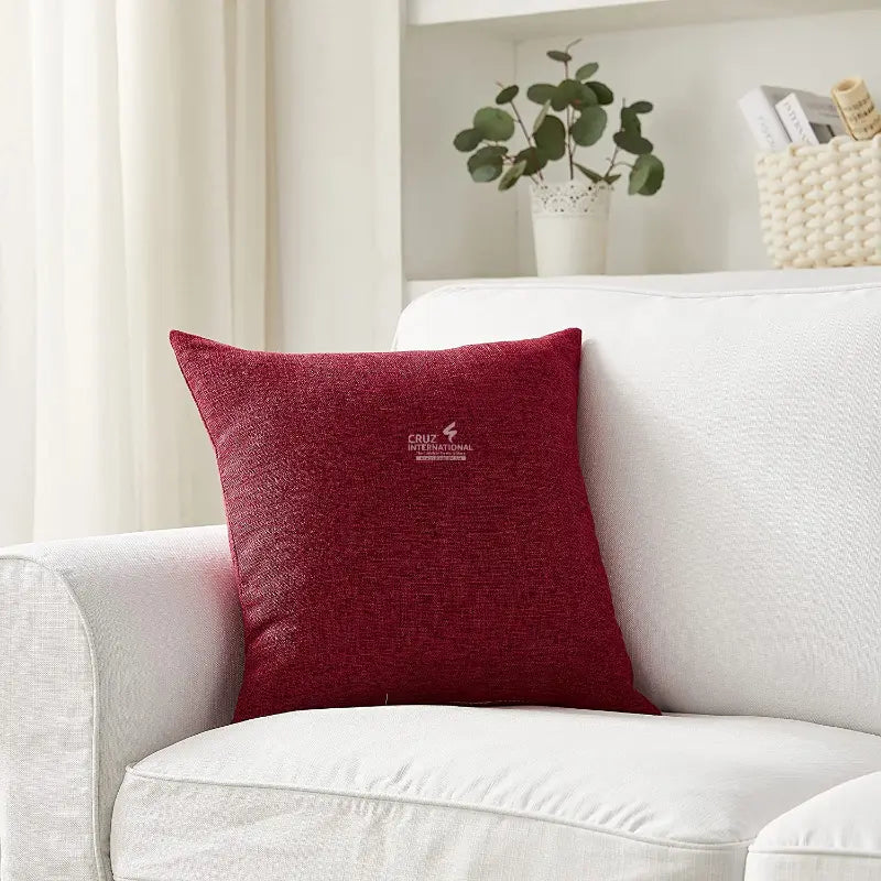 Serenity Slumber Cushion Covers & Pillows (Maroon) (Pack of 2) CRUZ INTERNATIONAL