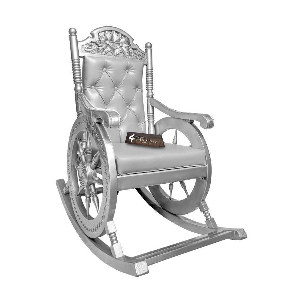 Premium Esmeralda Rocking Chair | Silver | 8 Colours Available CRUZ INTERNATIONAL