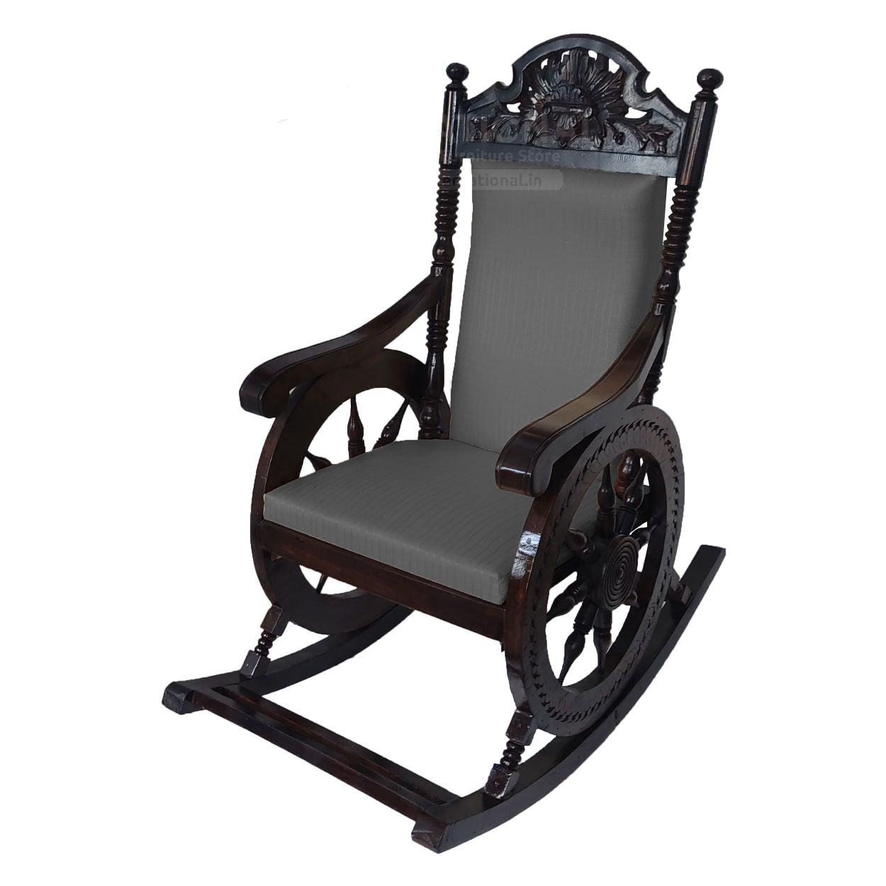 Evergreen Minerva Rocking Chair | Walnut | 12 Colours Available CRUZ INTERNATIONAL