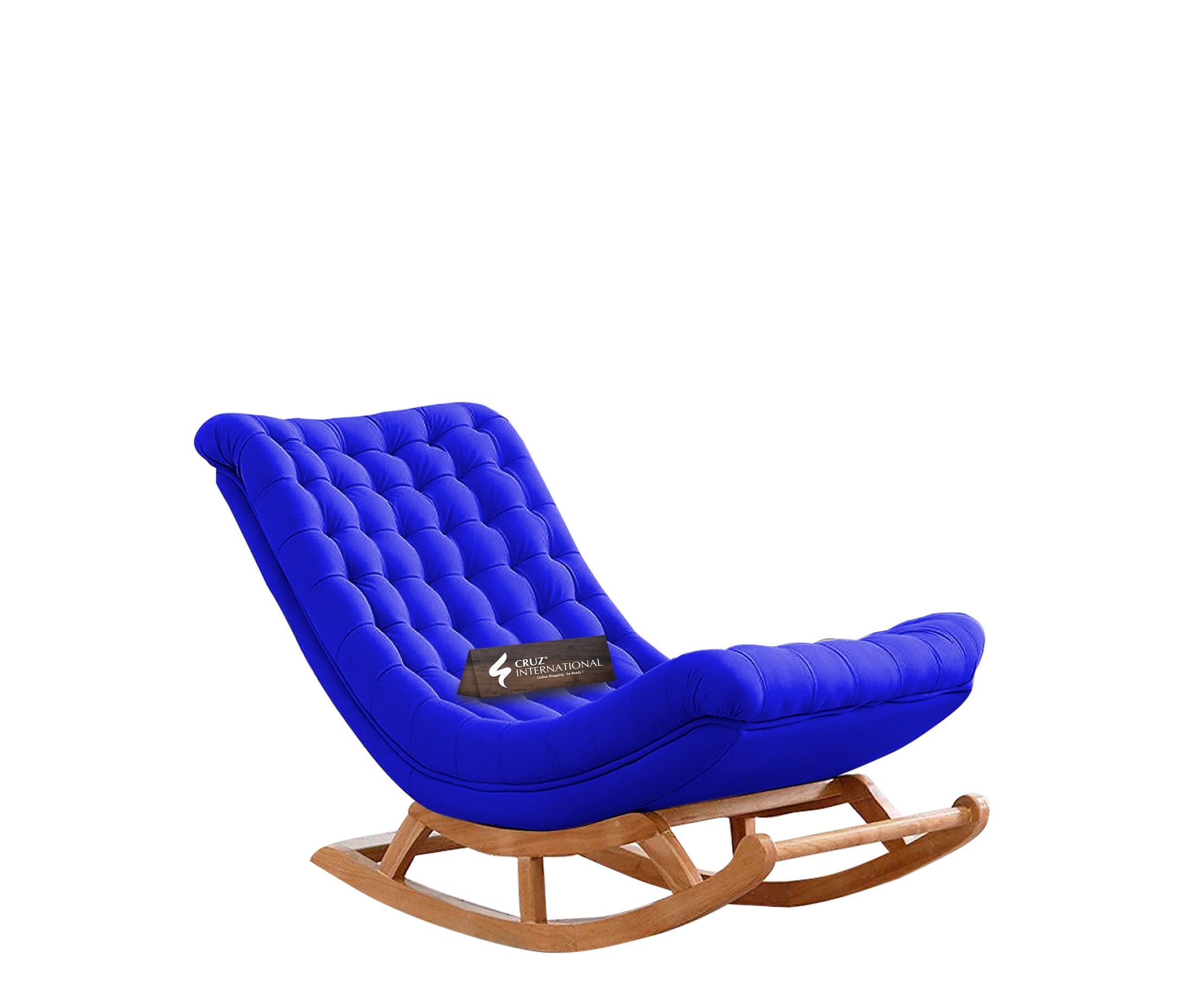 Premium Thyra Natural Rocking Chair | Rosewood | 17 Colours Available CRUZ INTERNATIONAL