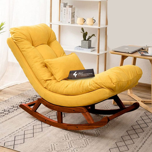 Premium Fiber Toast Rocking Chair | Natural | 16 Colours Available CRUZ INTERNATIONAL
