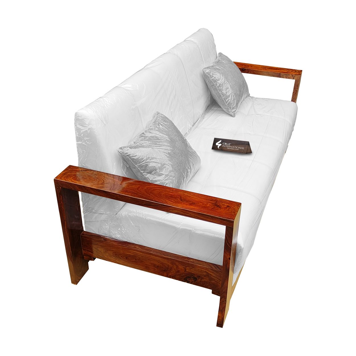 Natural Alejandra Style Sofa | Rosewood | 13 Colours Available CRUZ INTERNATIONAL