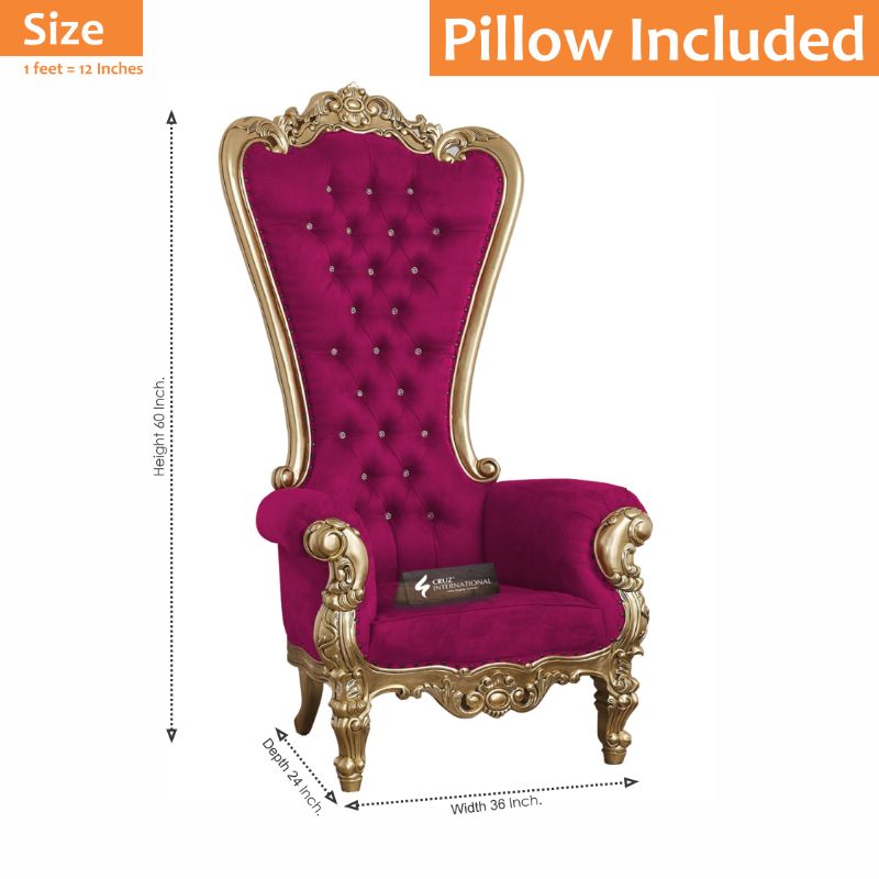 Maharaja Josefine Chair & Single Sofa | Solid Wood CRUZ INTERNATIONAL