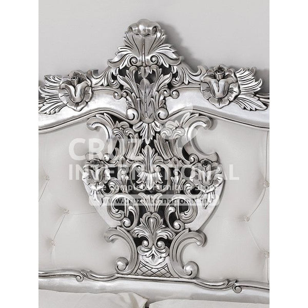 Maharaja Carlotta Silvar Carving Bed (Silver Antique Finish) CRUZ INTERNATIONAL