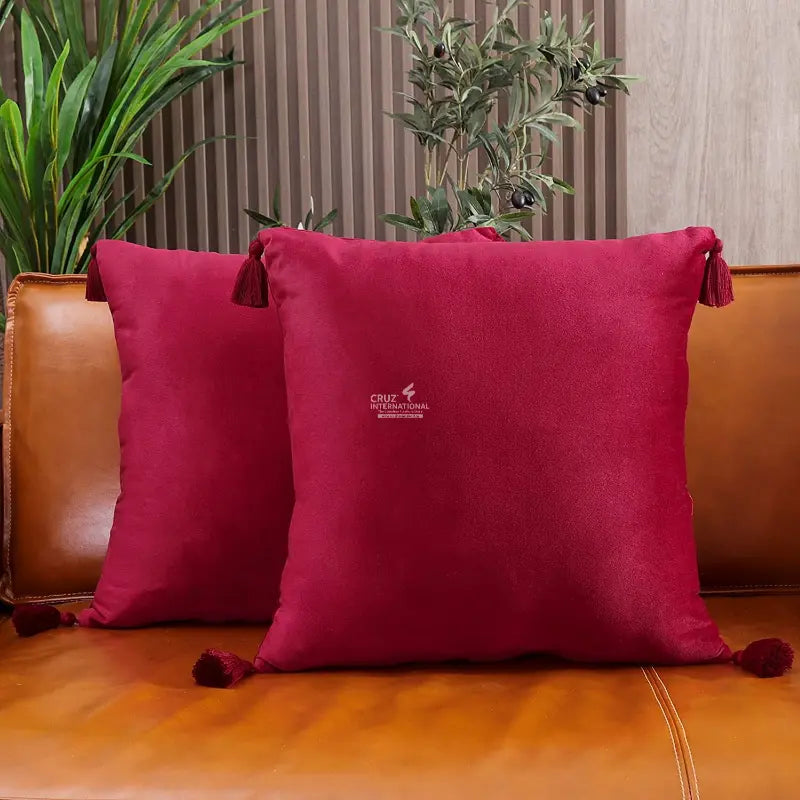 Cloud Nine Comfort Cushion Covers & Pillows (Maroon) (Pack of 2) CRUZ INTERNATIONAL
