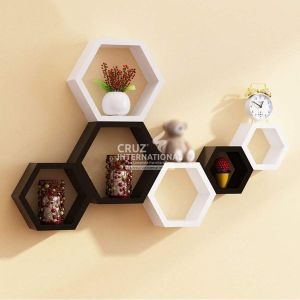 Decor Wooden Wall Rack Shelves CRUZ INTERNATIONAL