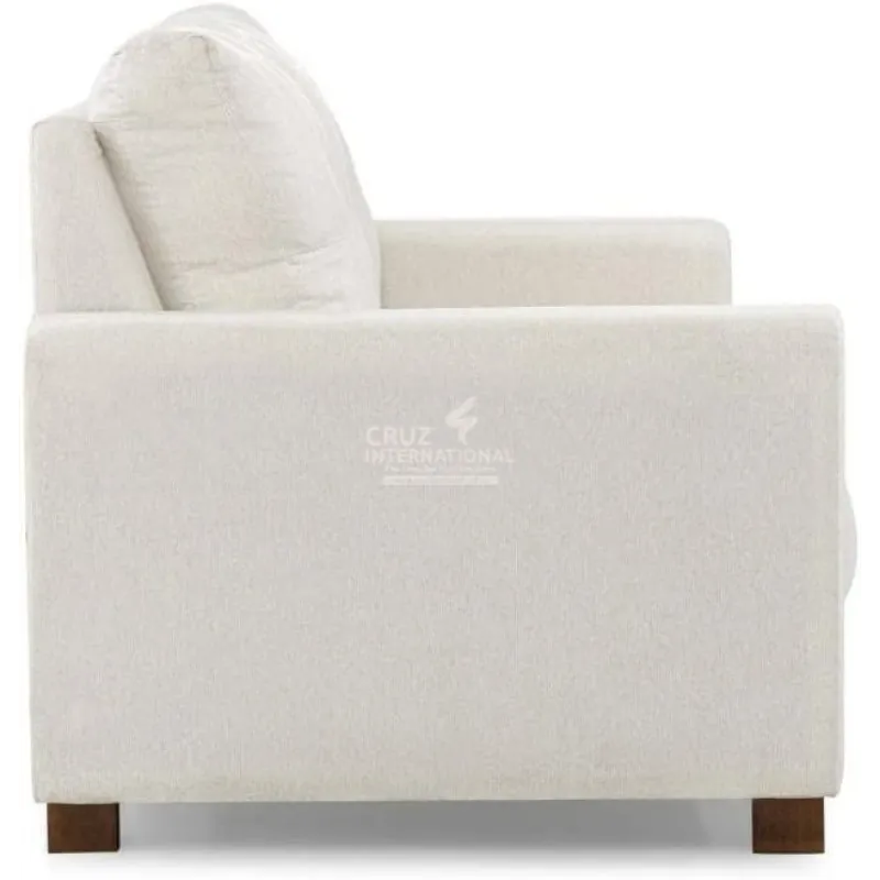Woodland 3-Seater Solid Wood Sofa in Cream CRUZ INTERNATIONAL