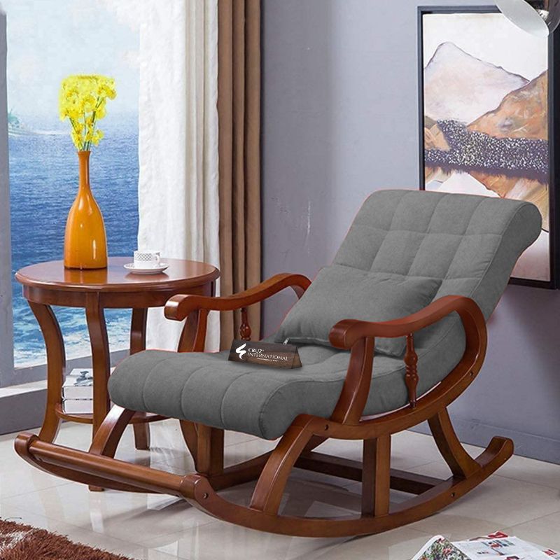 Premium Nice Skeleton Rocking Chair | Natural | 11 Colours Available CRUZ INTERNATIONAL