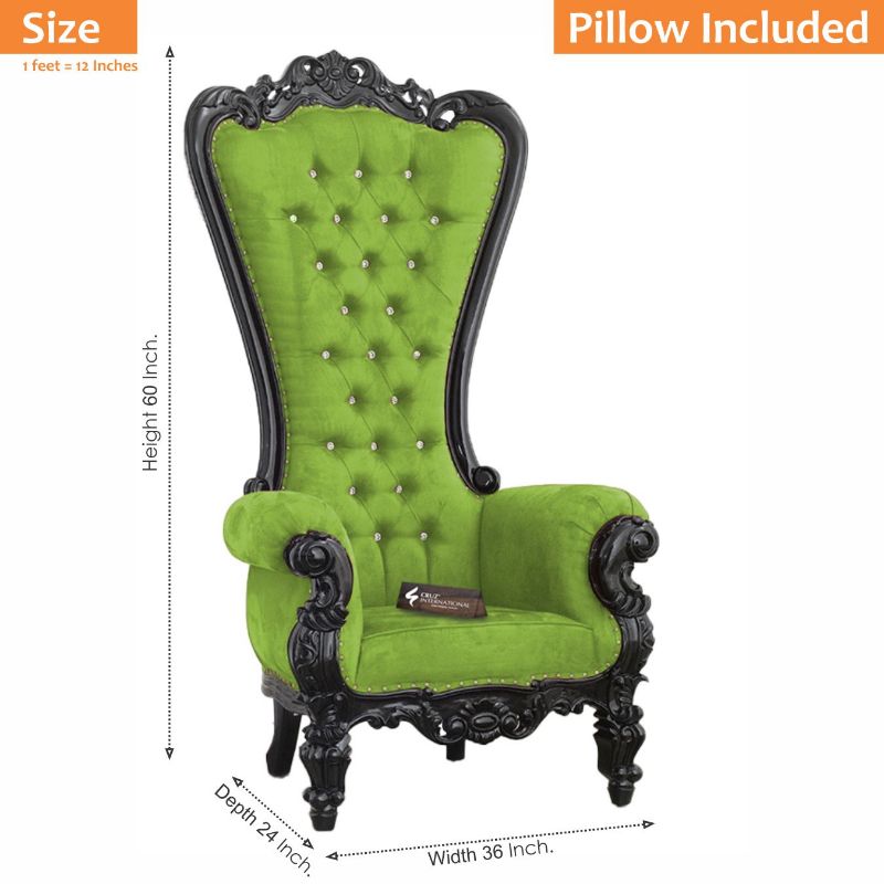 Maharaja Aloisa Chair | Solid wood | Velvet CRUZ INTERNATIONAL