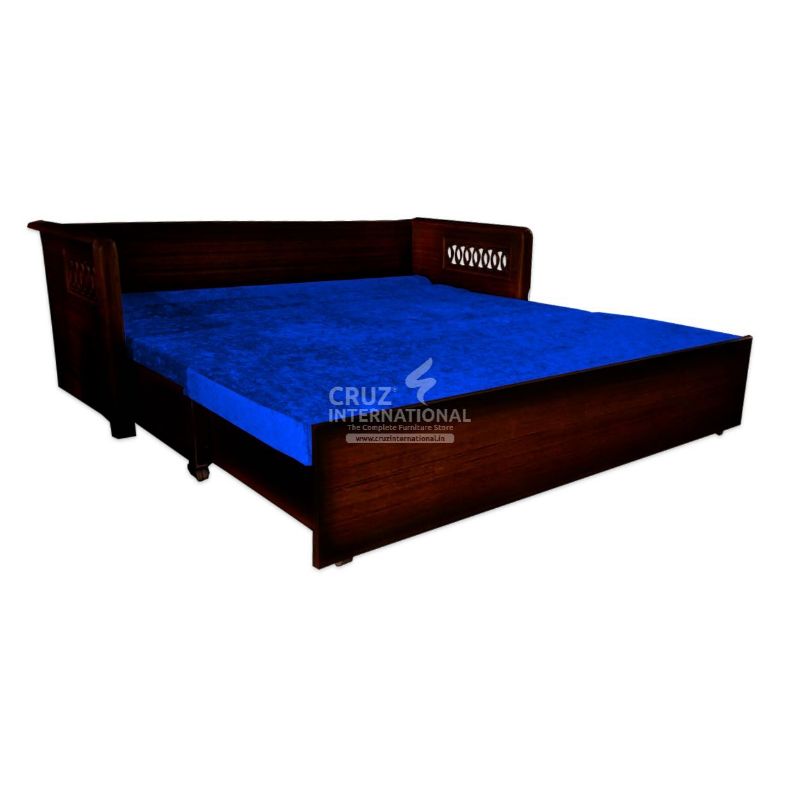 Josefina Evergreen Sofa Cum Bed Teakwood CRUZ INTERNATIONAL