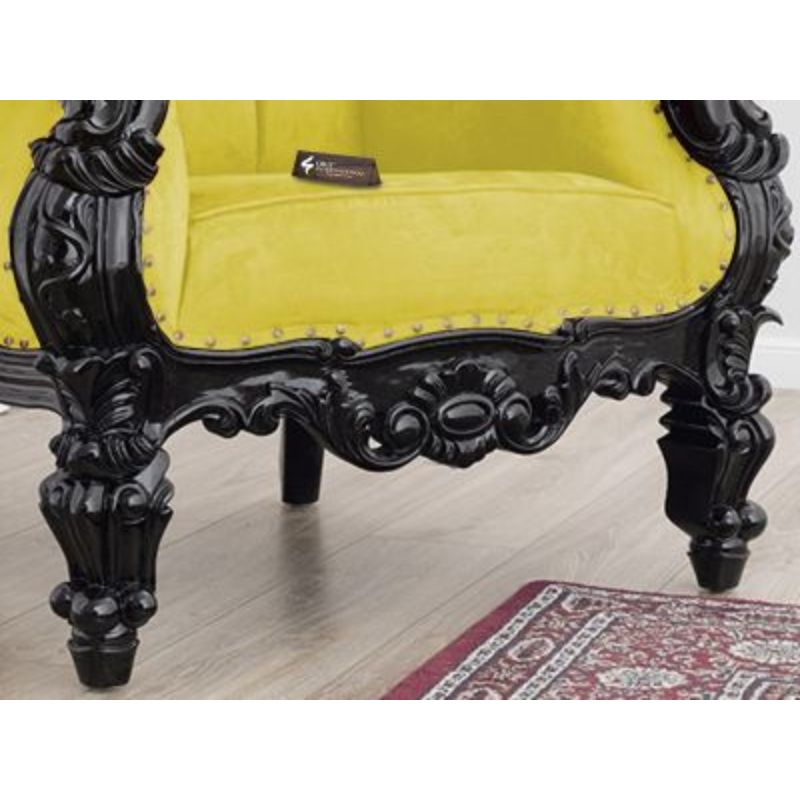 Maharaja Aloisa Chair | Solid wood | Velvet CRUZ INTERNATIONAL