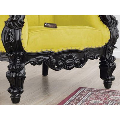 Maharaja Aloisa Chair | Solid wood | Velvet CRUZ INTERNATIONAL