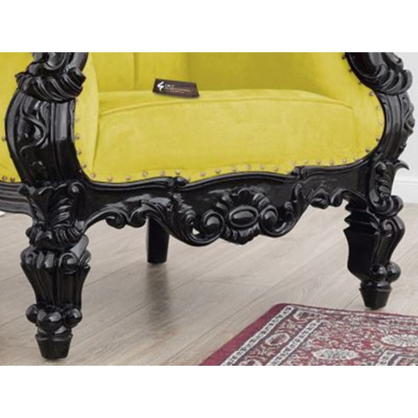 Maharaja Aloisa Chair | Solid wood | Velvet CRUZ INTERNATIONAL