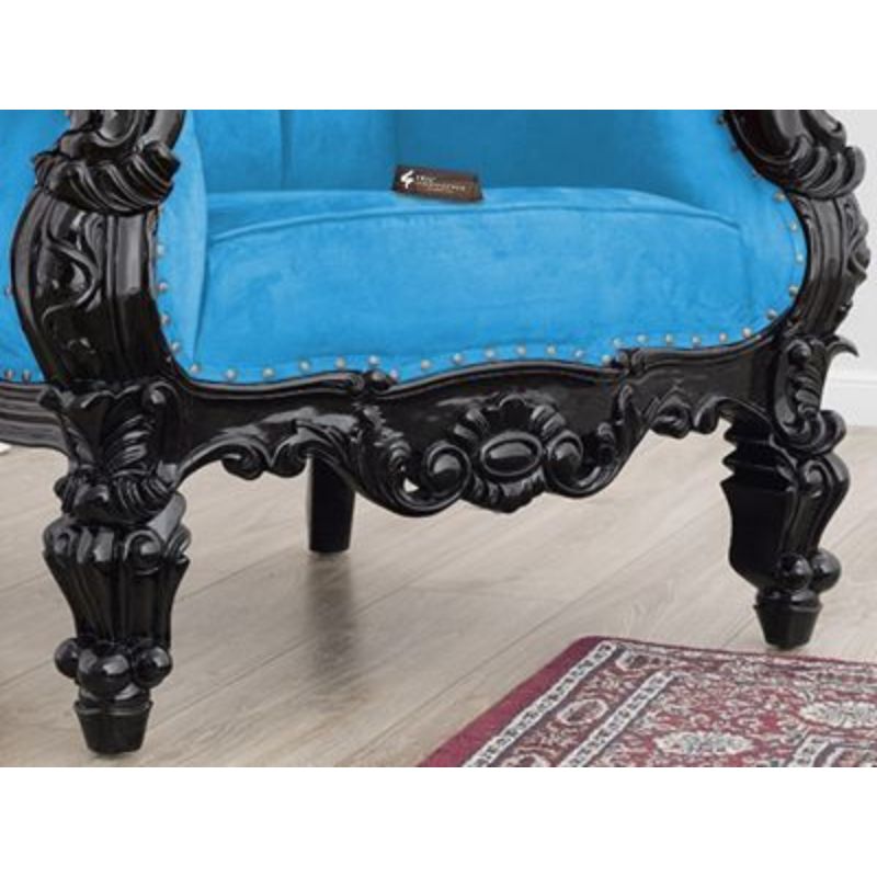 Maharaja Aloisa Chair | Solid wood | Velvet CRUZ INTERNATIONAL