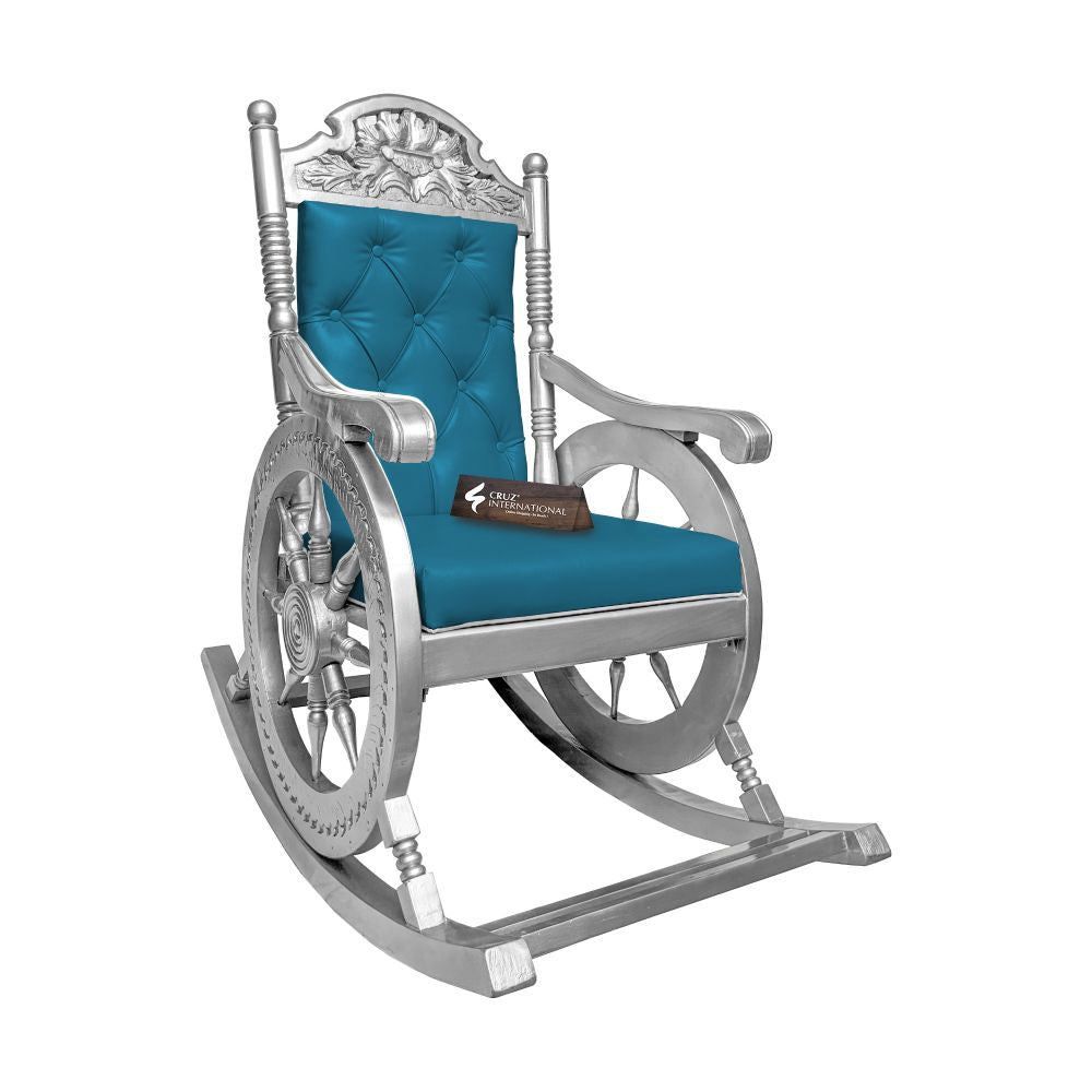 Premium Esmeralda Rocking Chair | Silver | 8 Colours Available CRUZ INTERNATIONAL
