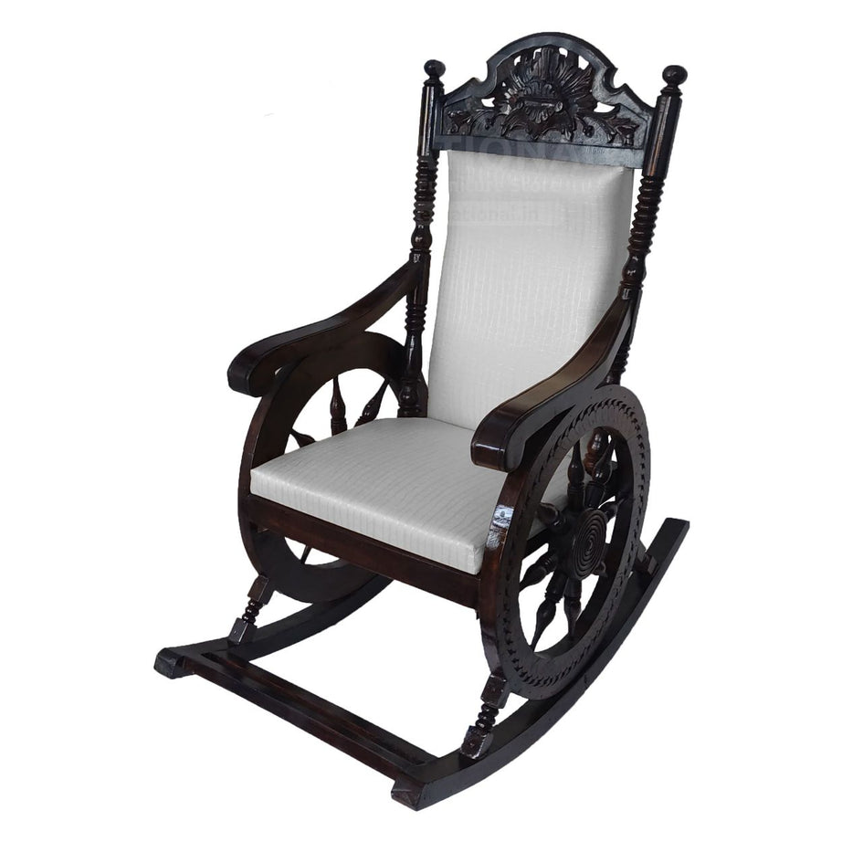 Evergreen Minerva Rocking Chair | Walnut | 12 Colours Available CRUZ INTERNATIONAL